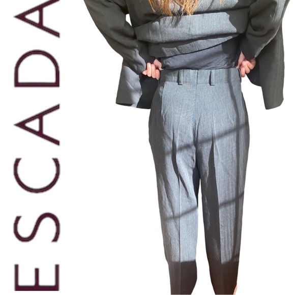 Vintage Escada Dark Grey Blazer/Pant Suit 
German size 38; Sz 10 US - Picture 7 of 7